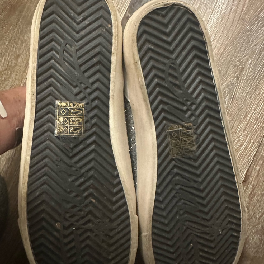 Mi.iM White and Silver Sneakers with Suede Accents - Picture 3 of 4